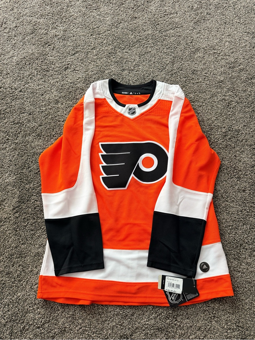 NEW - Size S - Adidas Philadelphia Flyers NHL Embroidered Jersey W/ Fight Strap